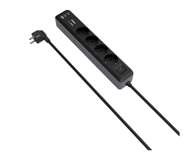 Hama Listwa zasilająca 4GN schuko, 1,4M, 2xUSB C/A, PD 65W - 1416381 - zdjęcie 2